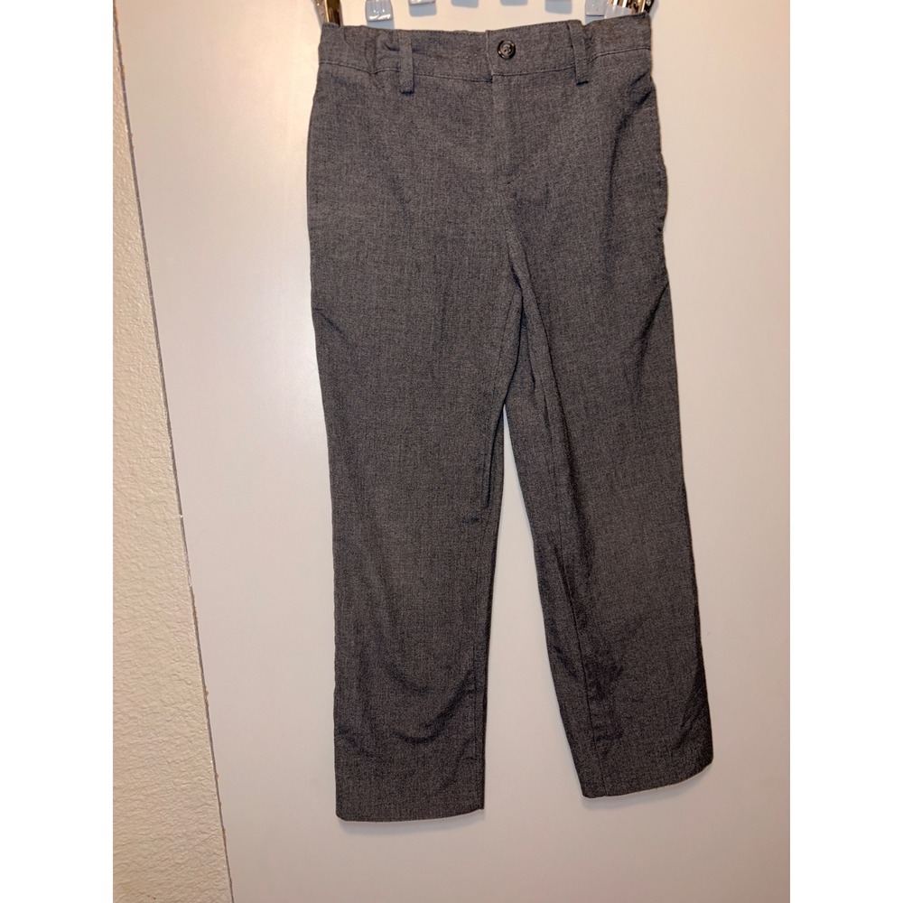 Cat & Jack Boys Grey Dress Pants Size 6 Adjustable Waist Formal Trousers